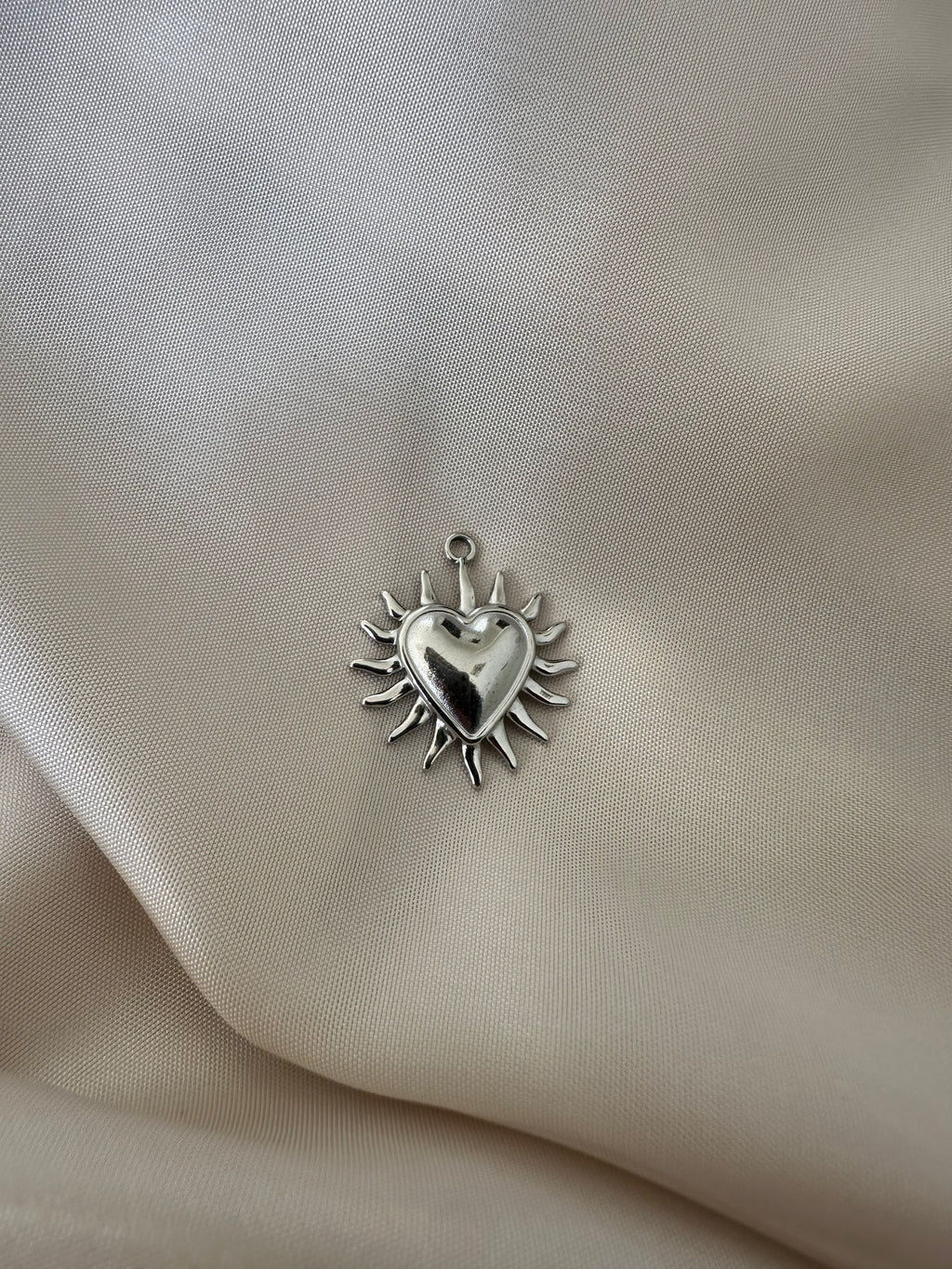 Charms "coeur ex voto" argenté