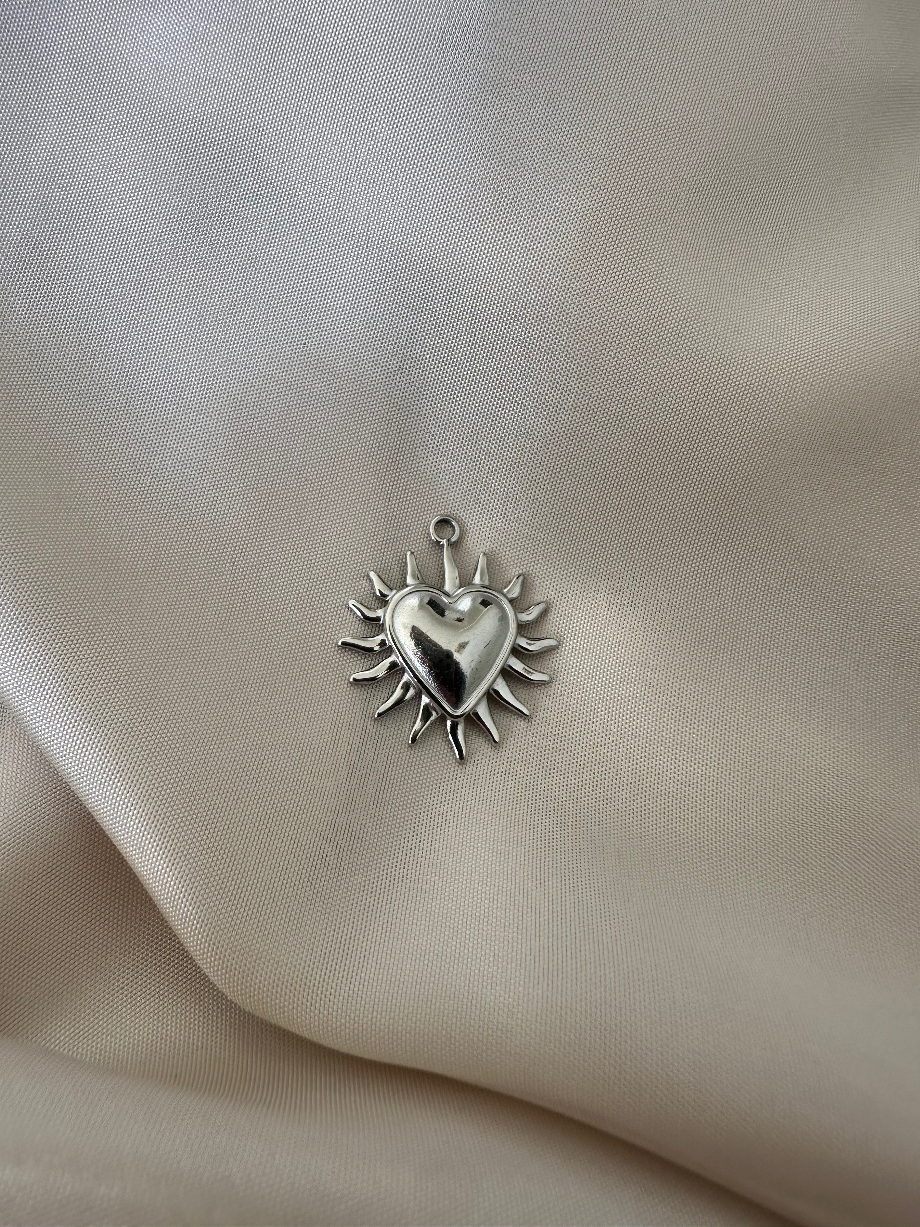 Charms "coeur ex voto" argenté