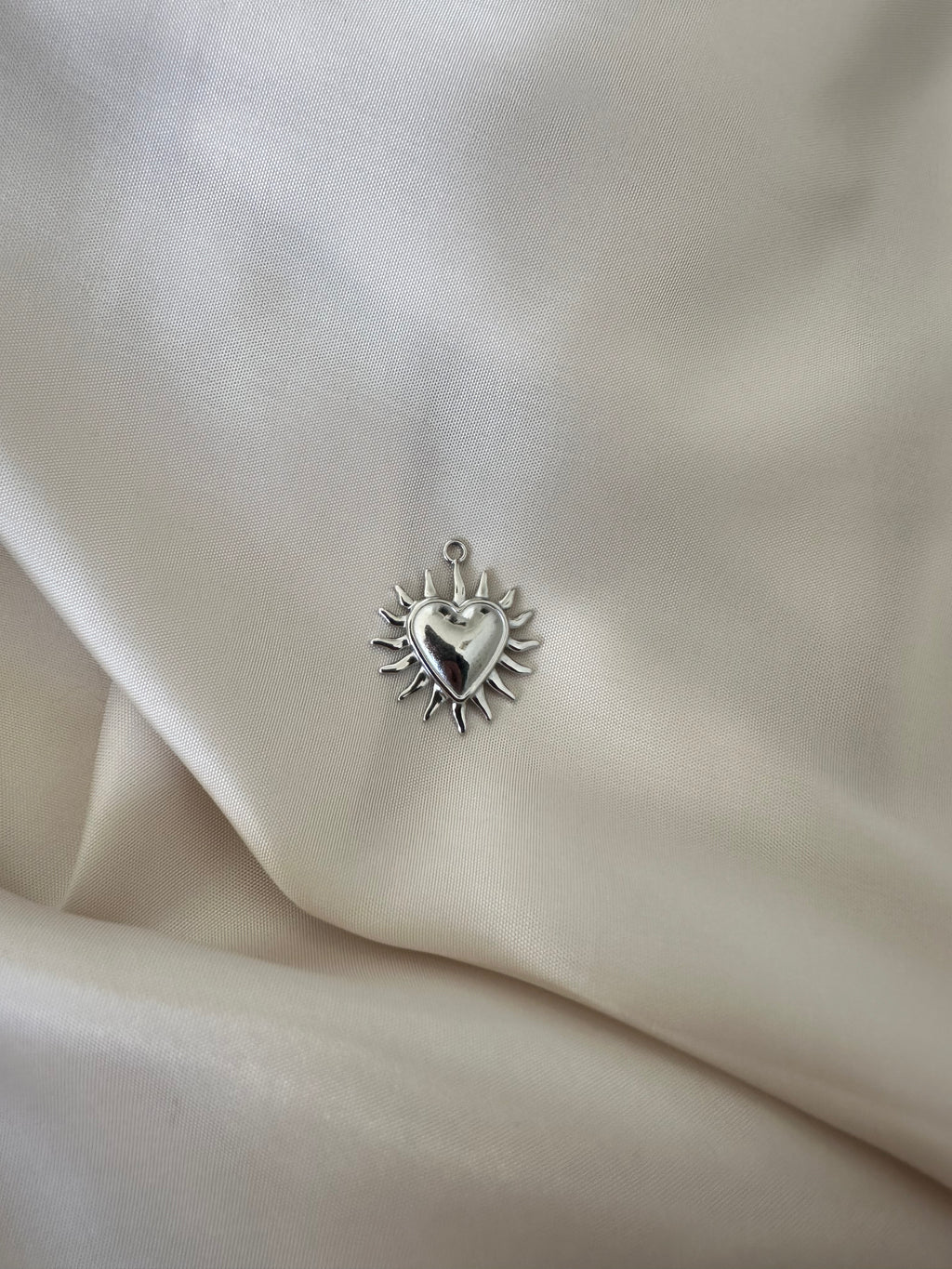 Charms "coeur ex voto" argenté