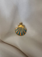 Charm coquille bleu/orange