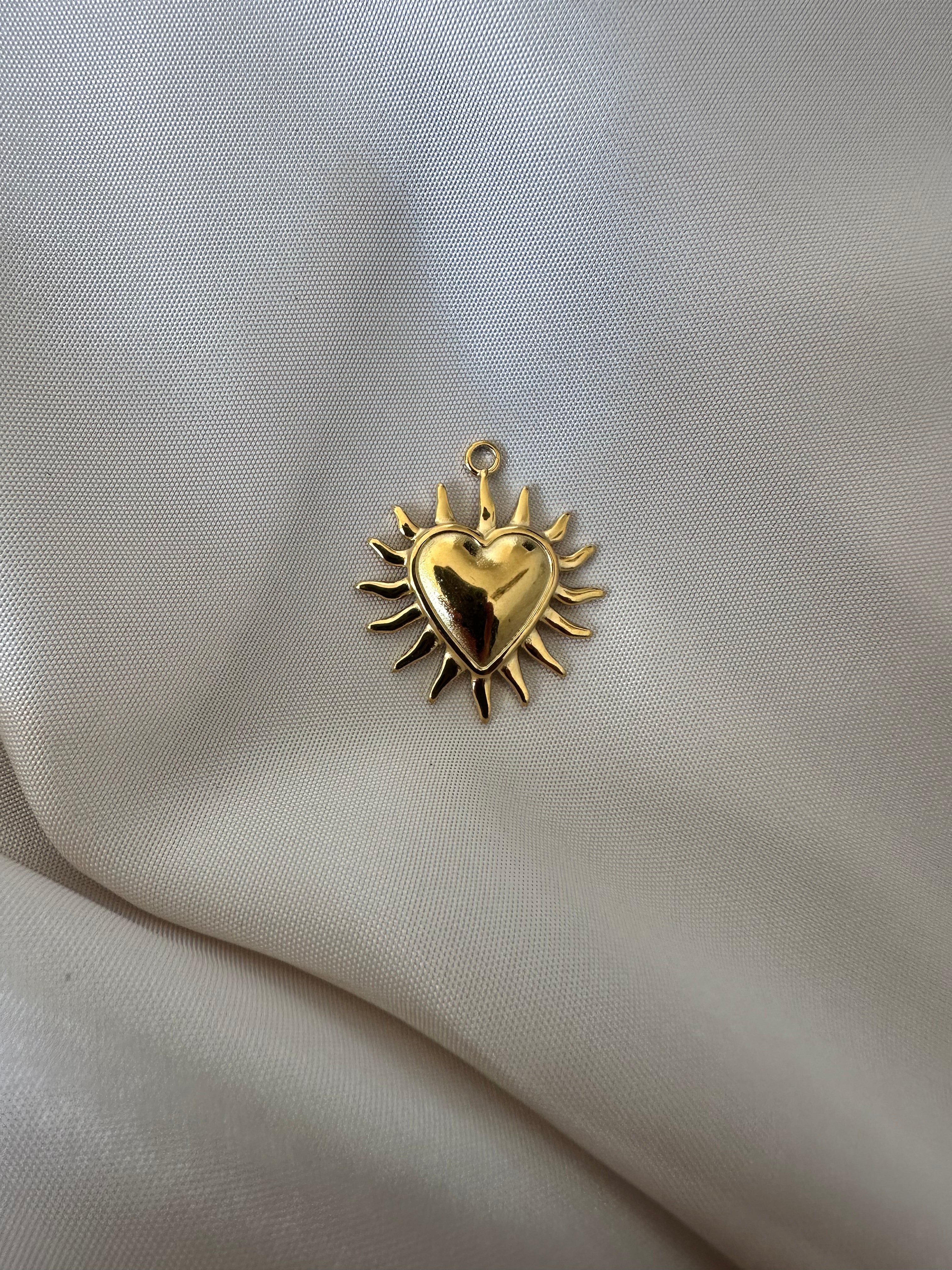 Charms coeur ex voto doré