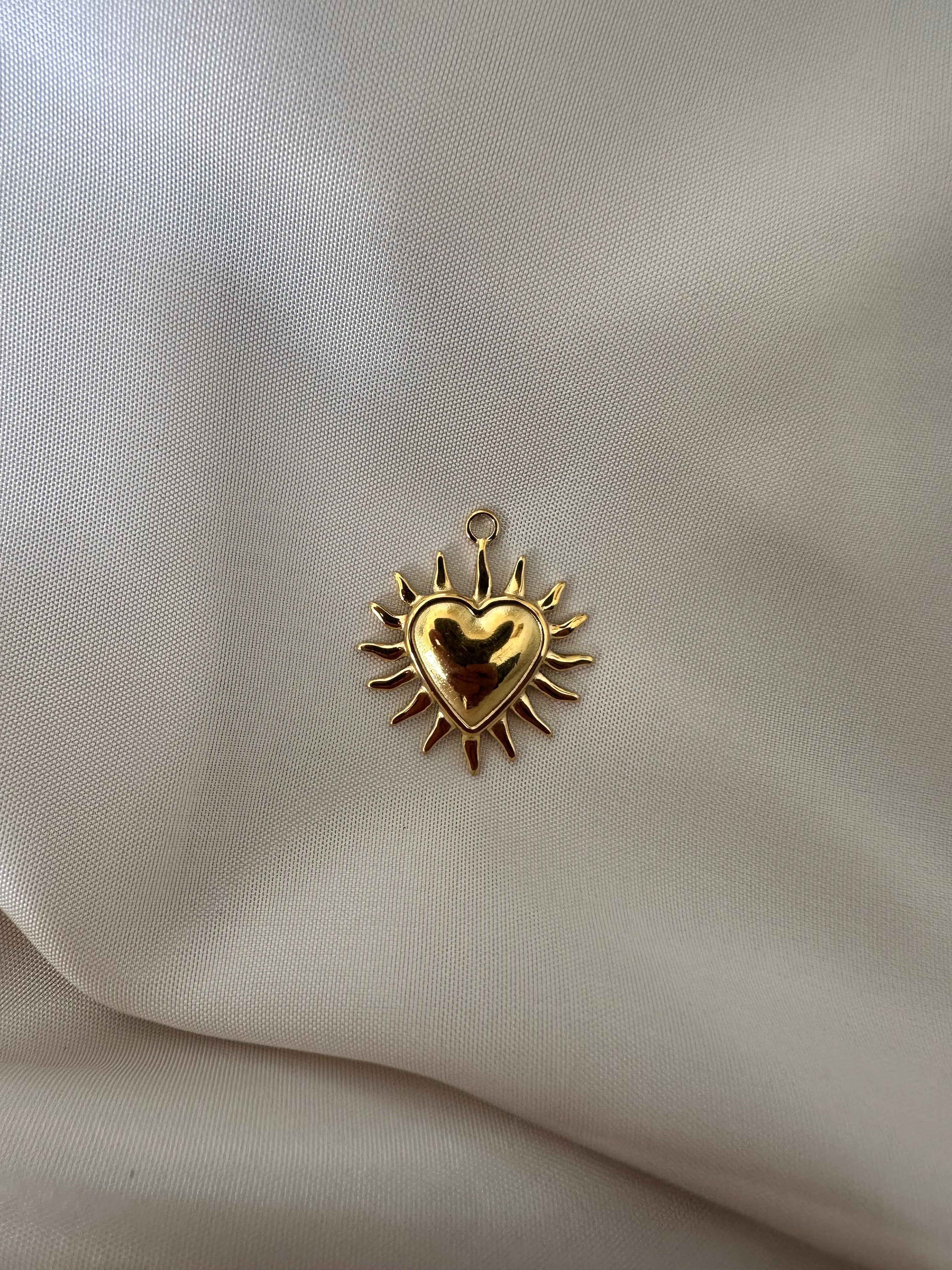 Charms coeur ex voto doré