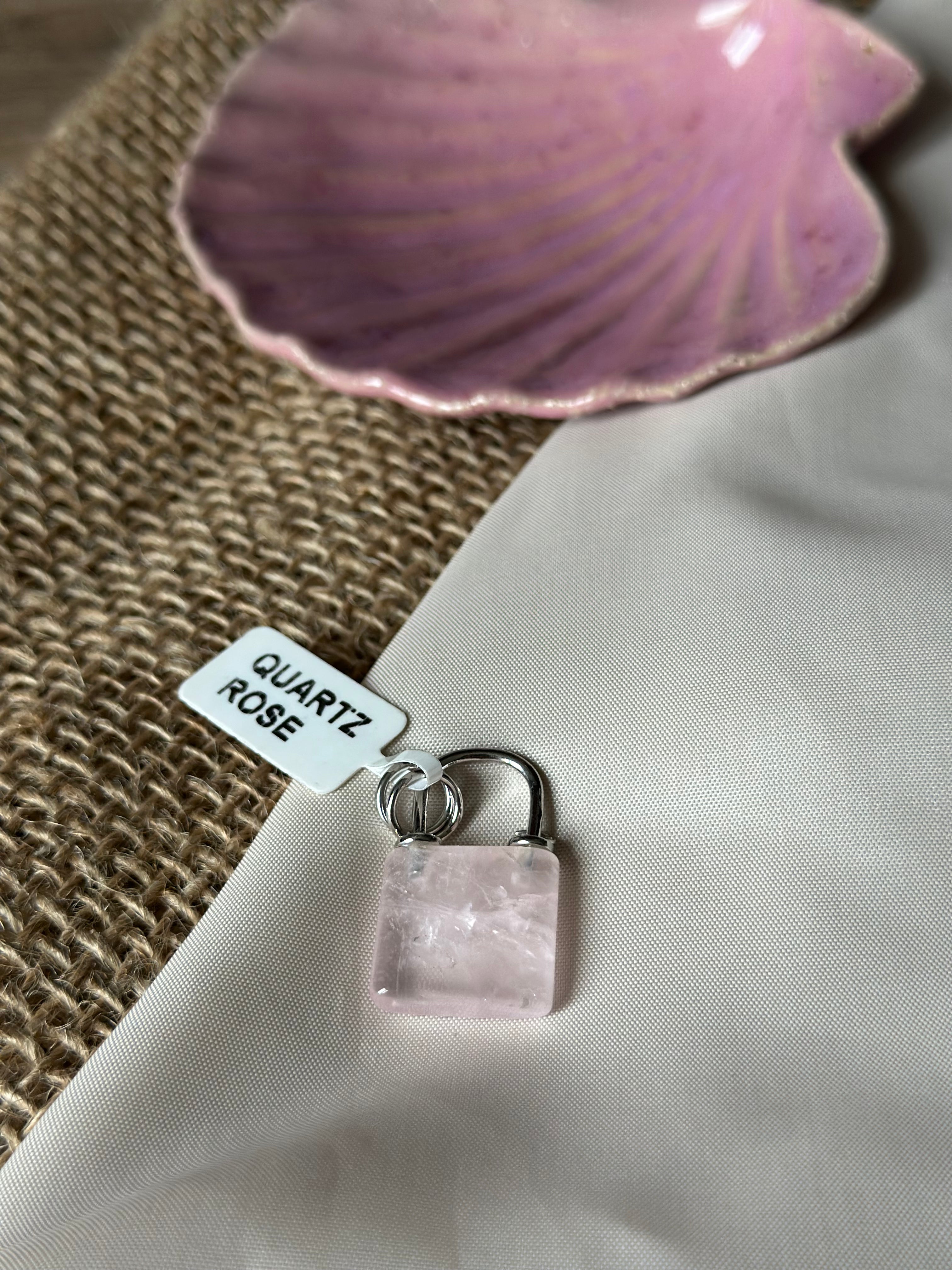 Pierre argenté : Quartz rose