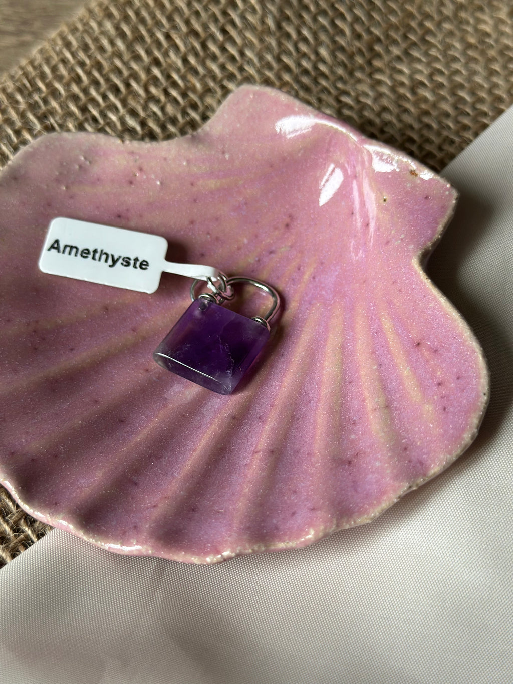 Pierre argenté : Améthyste