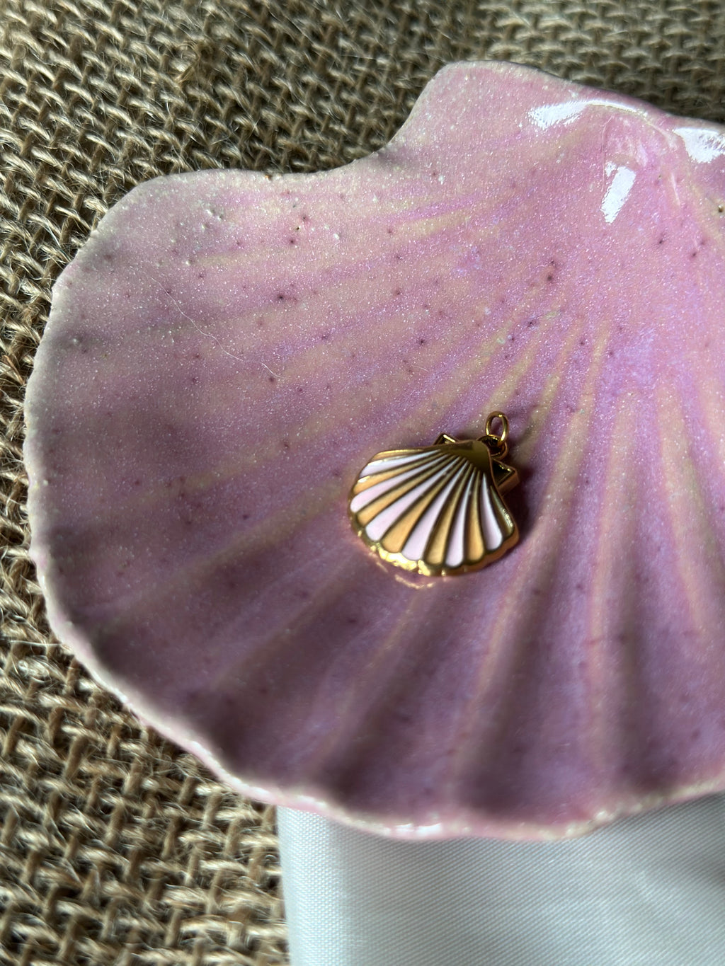 Charm coquille rose/orange